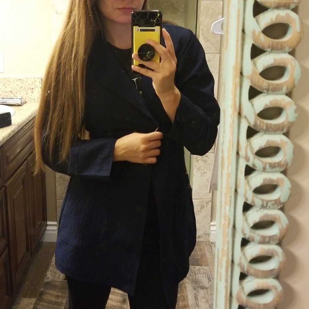 Navy scrub jacket